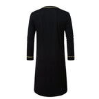 Herren elegantes Tunika-Kleid mit feinen Stickdetails