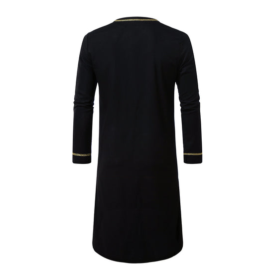 Herren elegantes Tunika-Kleid mit feinen Stickdetails R&B