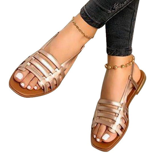 Damen komfortable Riemensandalen mit geflochtenem Design R&B