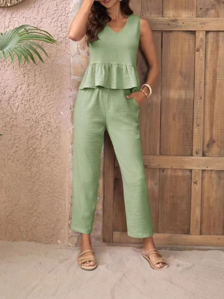 Damen Eleganter Jumpsuit mit modernen Raffungen und lässigem Schnitt Heidi-Mode