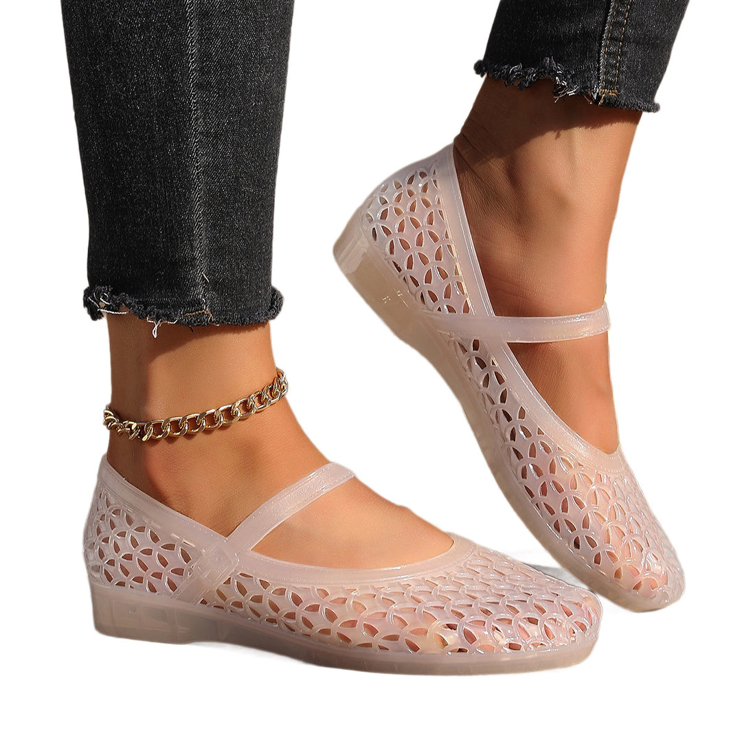 Damen Bequeme und atmungsaktive Ballerinas mit flexiblem Riemen R&B