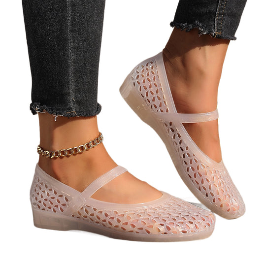 Damen Bequeme und atmungsaktive Ballerinas mit flexiblem Riemen R&B