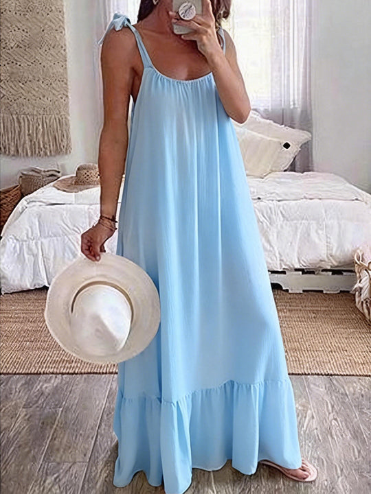 Damen Maxikleid mit trägerlosem Design R&B