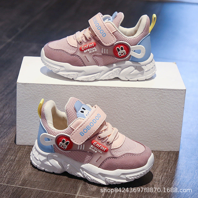 Damen Sportliche Kindersneaker mit praktischen Klettverschlüssen und niedlichen Applikationen R&B