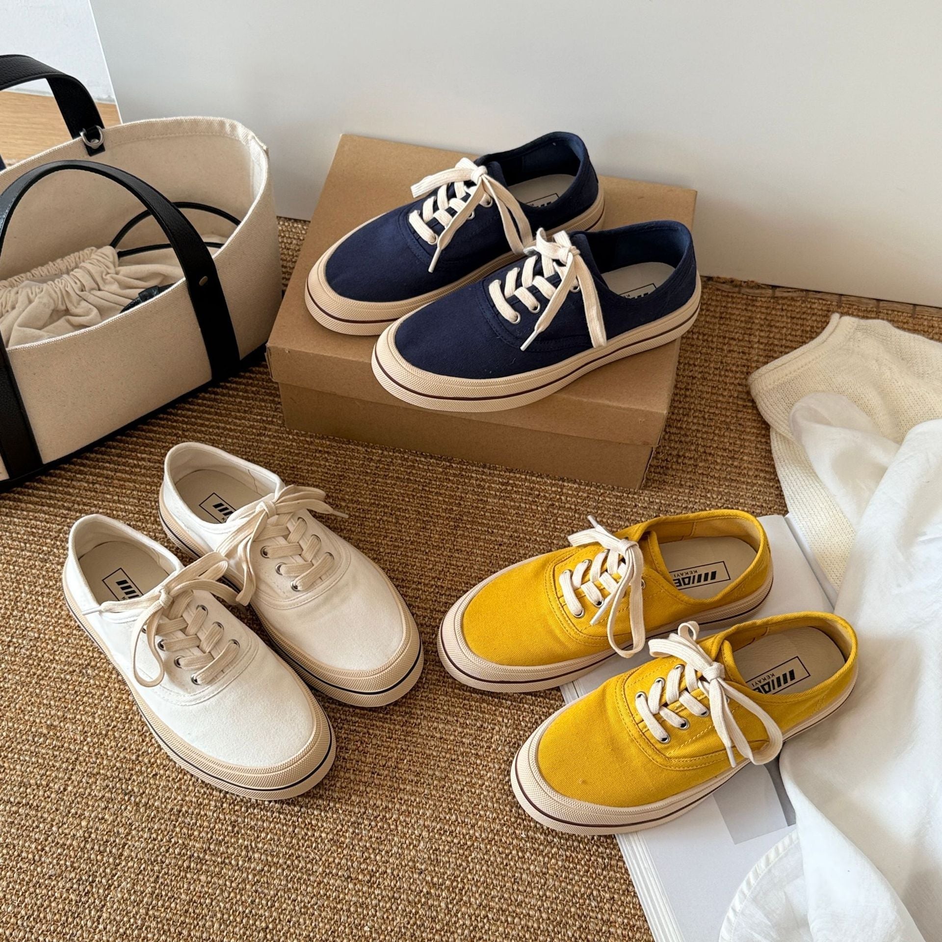 Damen Sportliche Canvas Sneakers im zeitlosen und minimalistischen Design