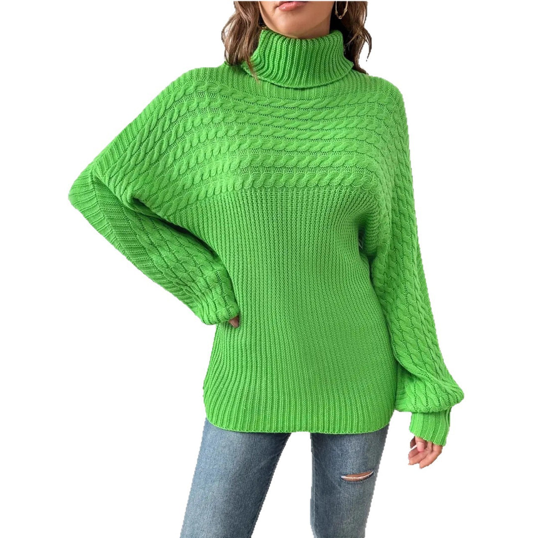 Damen Gemütlicher Rollkragenpullover mit strukturiertem Design R&B