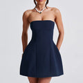 Damen schulterfreies Cocktailkleid mit elegantem Schnitt R&B