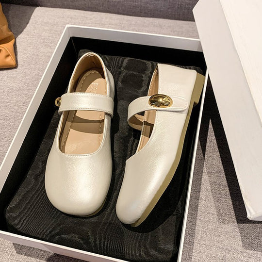 Damen elegante Ballerinas mit dekorativem Schnallenverschluss R&B