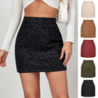 Damen modischer Minirrock mit elegantem Animal-Print und hochwertiger Verarbeitung R&B