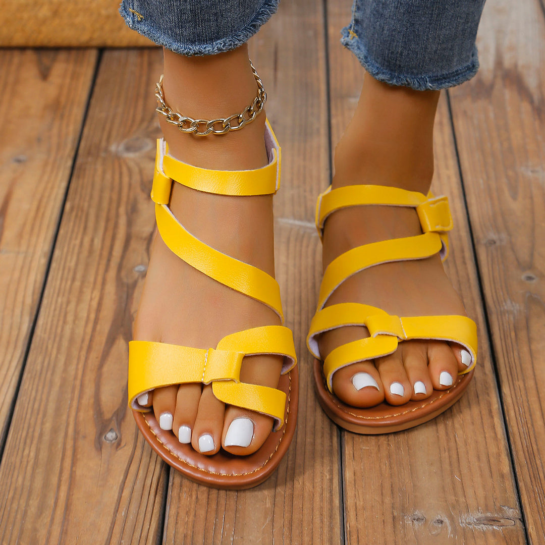 Damen modische Riemchen-Sandalen mit flexibler Sohle R&B