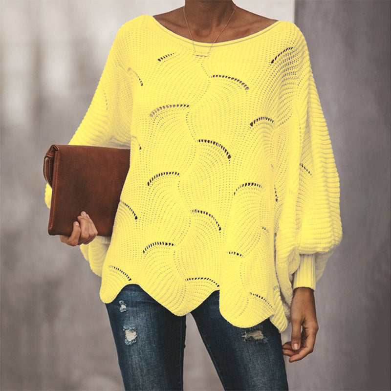 Damen Elegantes Strickoberteil mit lockerer Passform und luftigen Maschen R&B