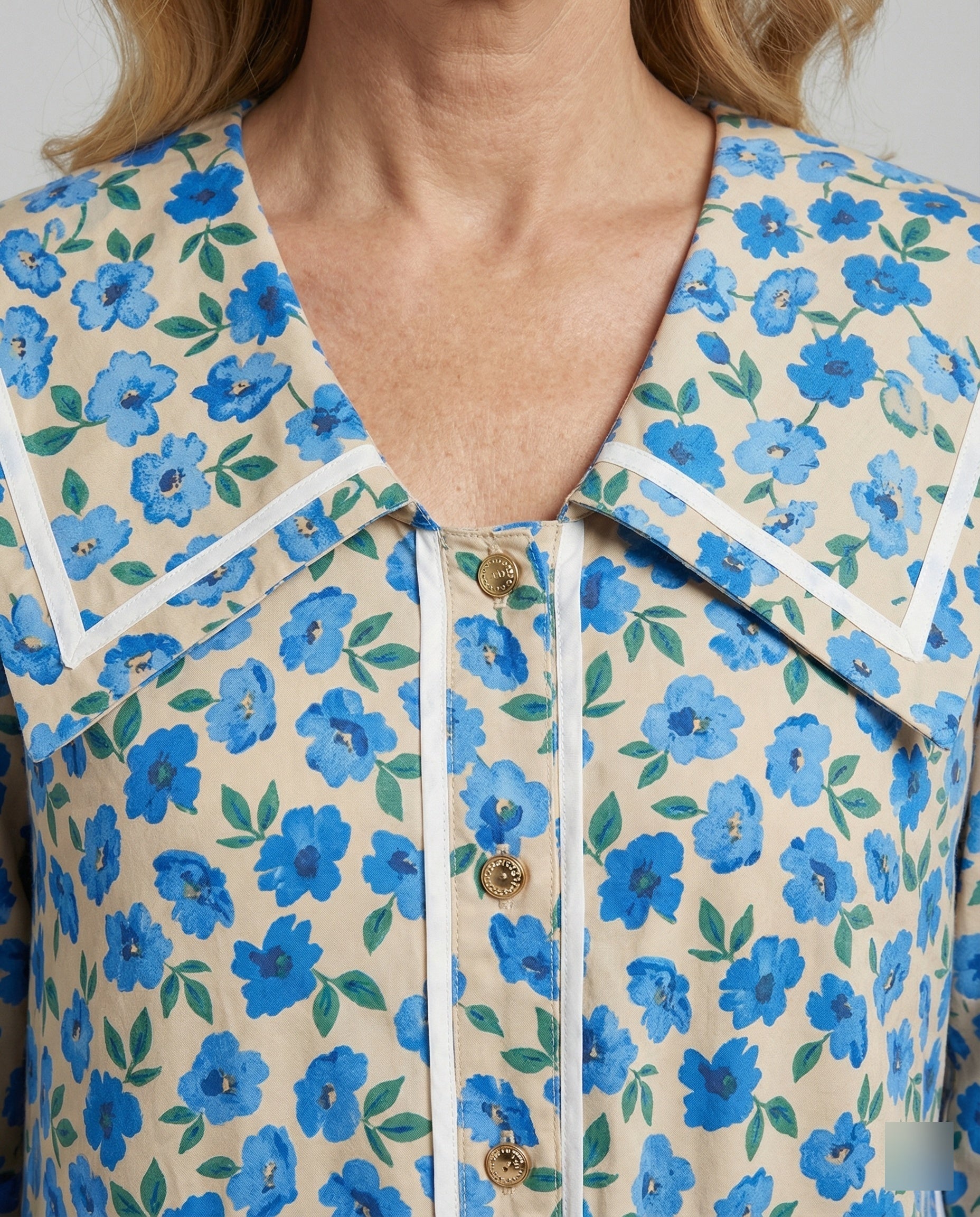 Damen Freizeitkleid A-Linie mit Kragen