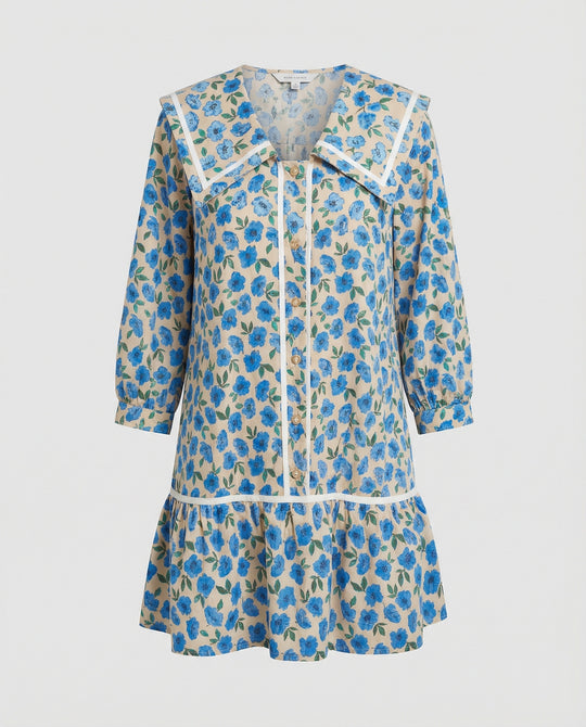 Damen Freizeitkleid A-Linie mit Kragen
