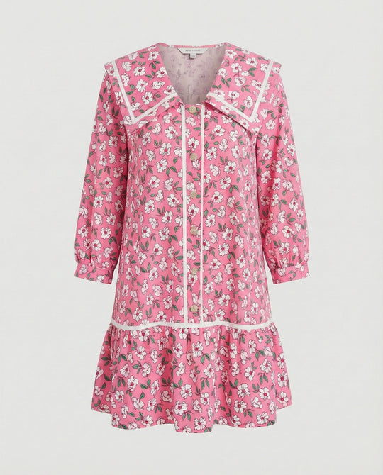 Damen Freizeitkleid A-Linie mit Kragen