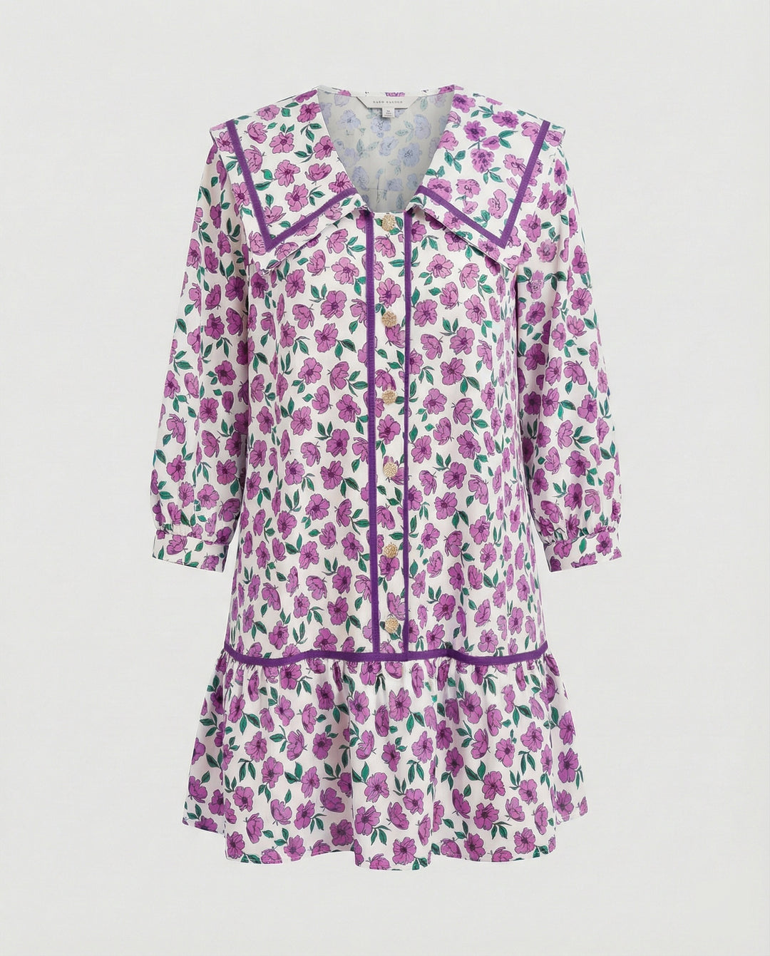 Damen Freizeitkleid A-Linie mit Kragen