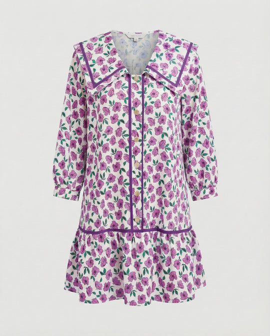 Damen Freizeitkleid A-Linie mit Kragen