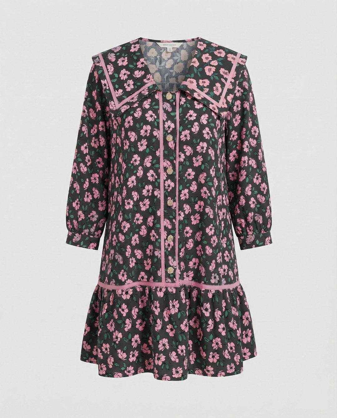 Damen Freizeitkleid A-Linie mit Kragen