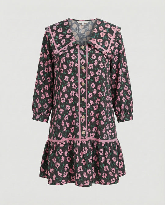 Damen Freizeitkleid A-Linie mit Kragen
