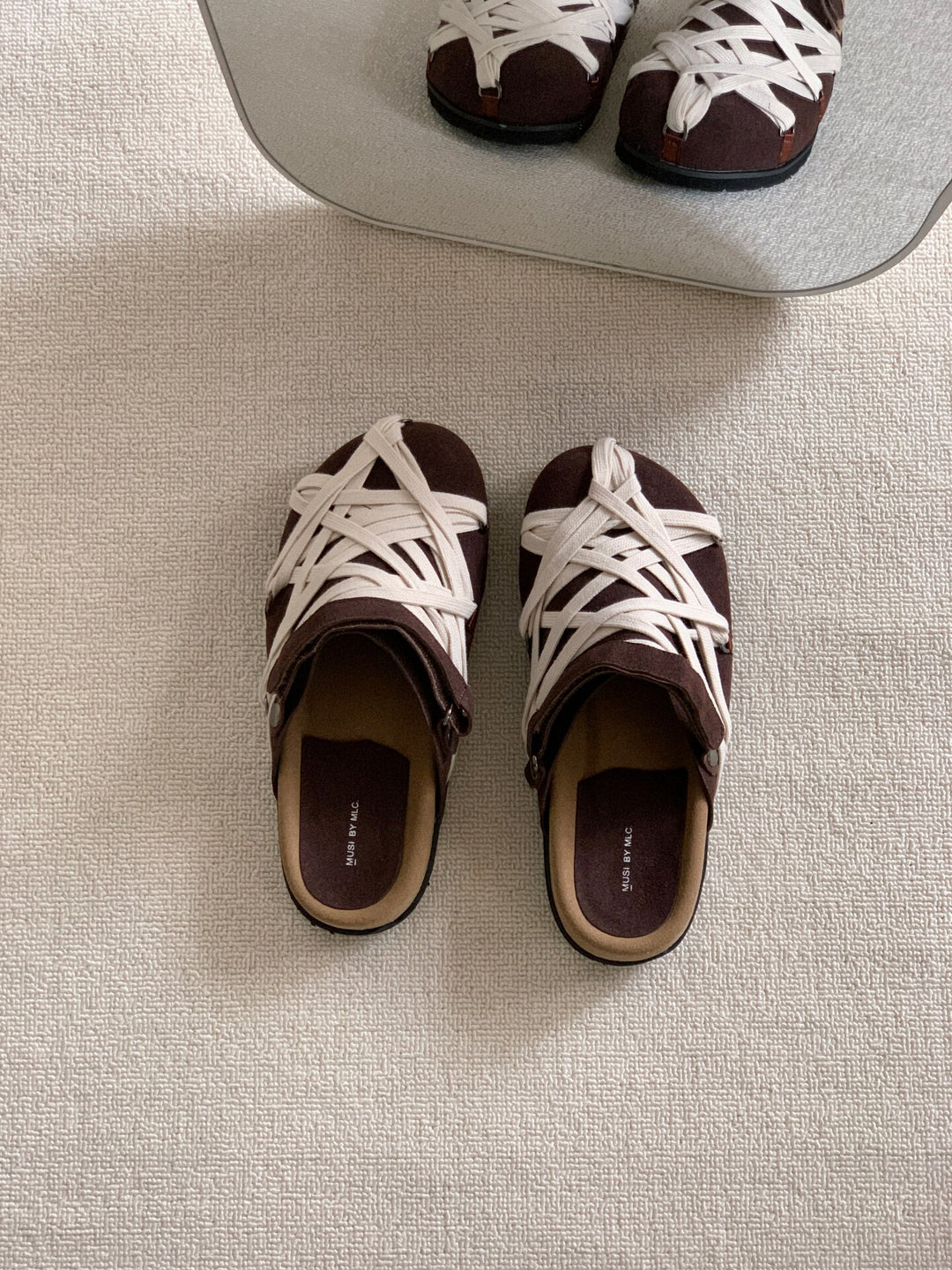 Damen Clogs mit geflochtenem Design und komfortablem Fußbett R&B