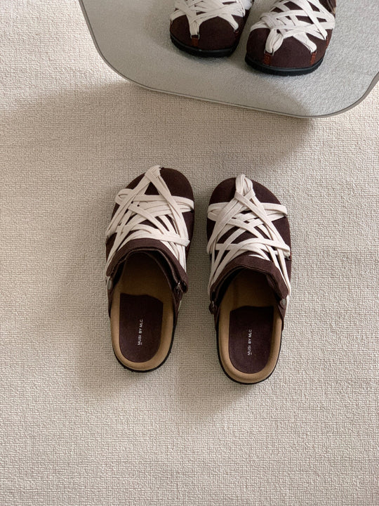 Damen Clogs mit geflochtenem Design und komfortablem Fußbett R&B