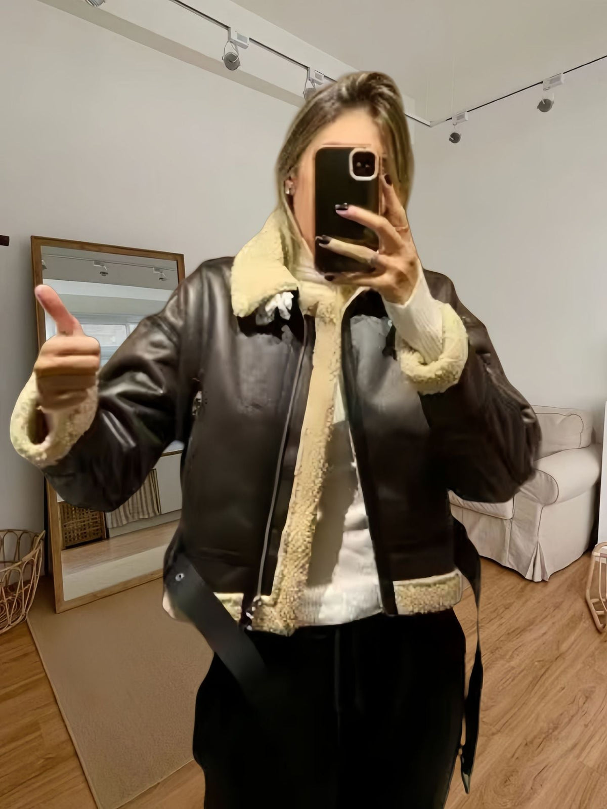 Damen robuste und stylische jacke mit Innenfutter R&B