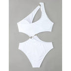 Damen Cut-Out Badeanzug mit modischem Ringdetail und figurformendem Schnitt R&B