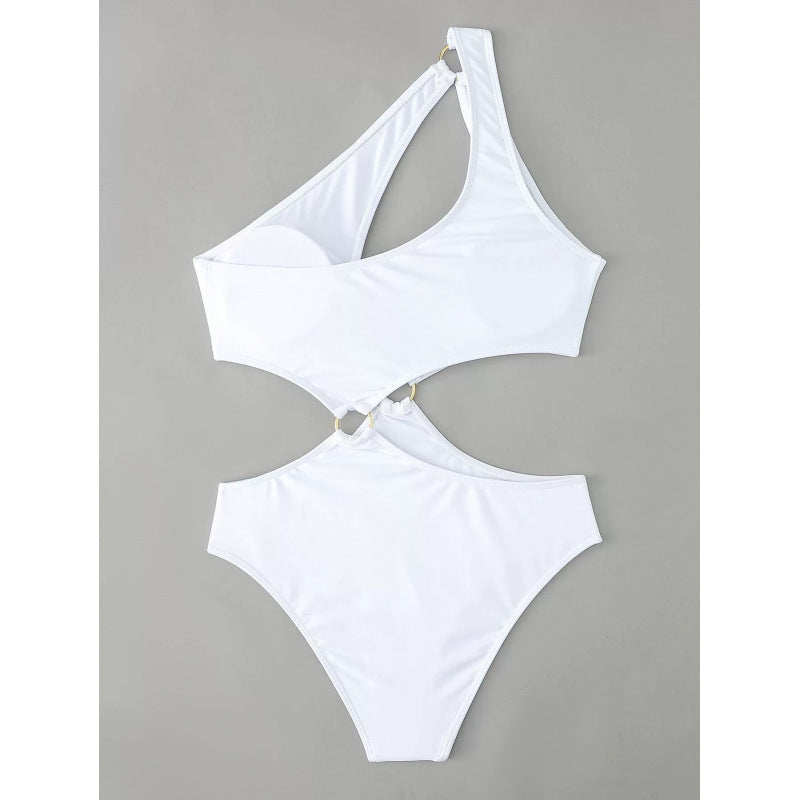 Damen Cut-Out Badeanzug mit modischem Ringdetail und figurformendem Schnitt R&B