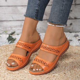 Damen Komfort-Sandalen mit modischem Schnallen-Design R&B