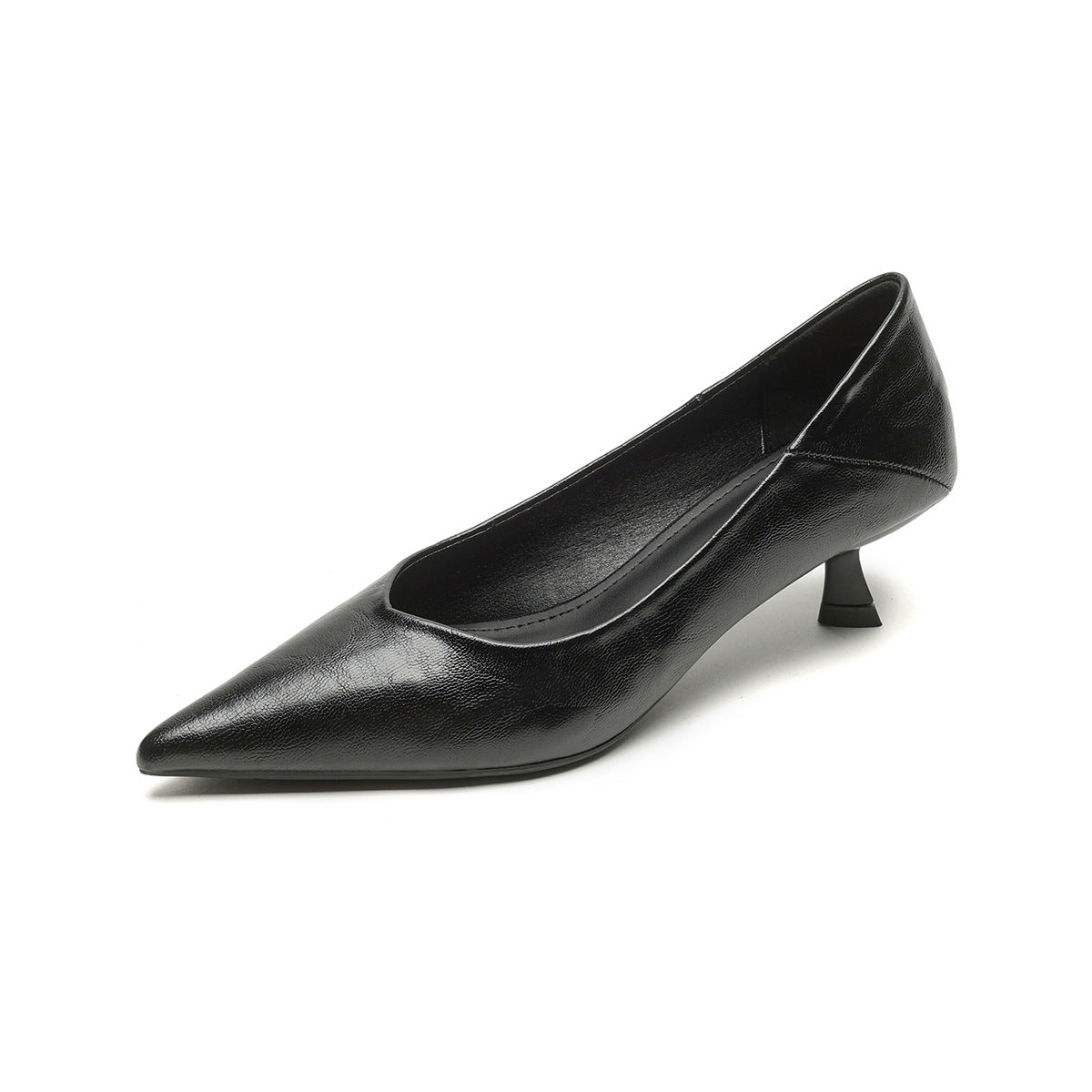 Damen elegante Pumps mit spitzem Zehenbereich und modischem Blockabsatz
