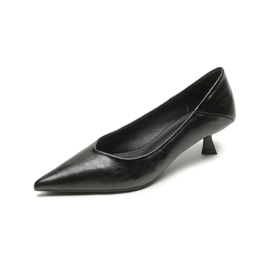 Damen elegante Pumps mit spitzem Zehenbereich und modischem Blockabsatz R&B