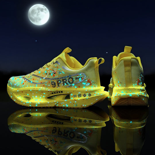 Damen Leuchtende Lauf-Sneaker mit atmungsaktivem Obermaterial und stoßdämpfender Sohle R&B