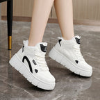 Damen warme High-Top Sneakers mit kuscheligem Innenfutter und rutschfester Sohle R&B