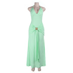 Damen Maxikleid mit raffiniertem Wickeldesign und verführerischem V-Ausschnitt R&B