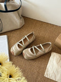 Damen Komfortable Ballerinas mit elastischem Riemchen und gepolsterter Innensohle