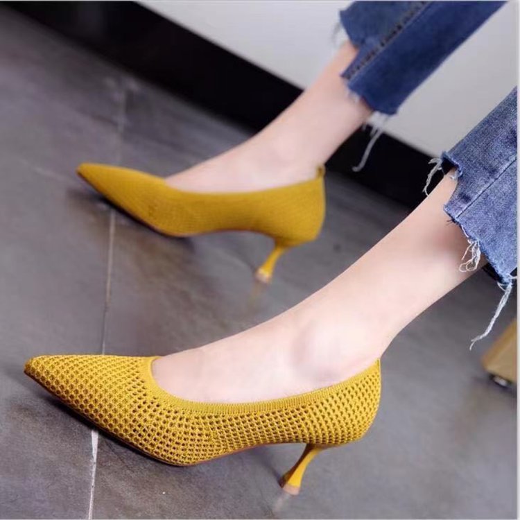 Damen elegante Spitzen-Pumps mit perforiertem Obermaterial R&B