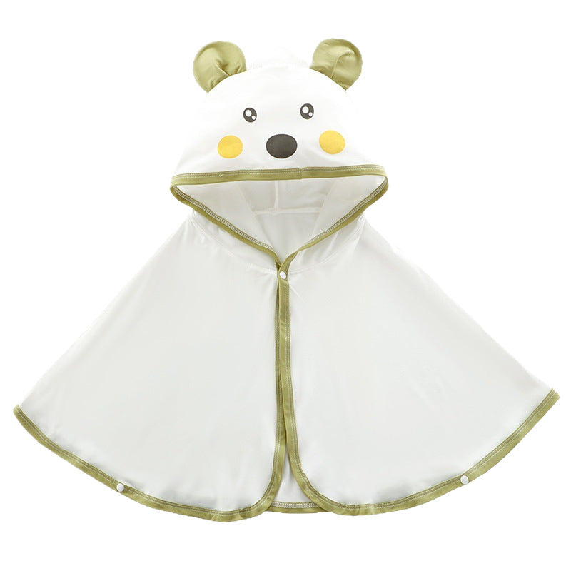 Unisex nan weiches Kapuzenponcho für Babys mit Bärenohren und drapiertem Badeponcho aus Mikrofaser R&B