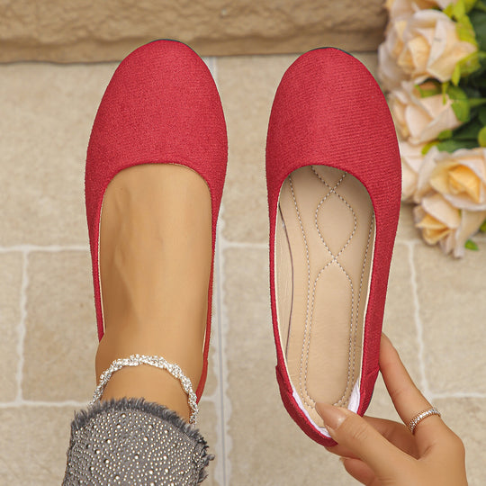 Damen elegante Ballerinas aus weichem Obermaterial R&B