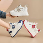 Damen Sportliche Plateausneakers mit modernem Design und flexibler Sohle