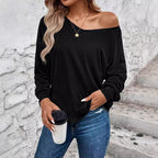 Damen Langarm T-Shirt mit dekorativem Häkelrücken R&B