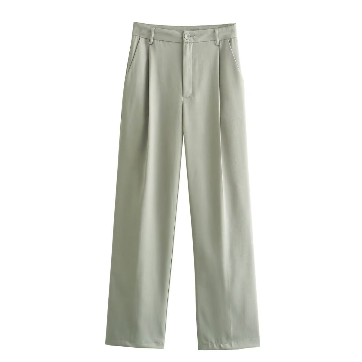 Damen weite, eleganten Bundfaltenhose mit seitlichen Taschen R&B