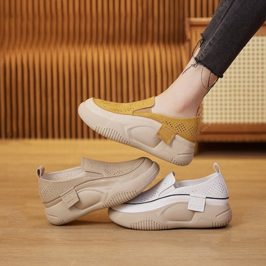 Damen Komfortable Slip-On Schuhe mit luftiger Mesh-Oberfläche und flexibel Dämpfung R&B