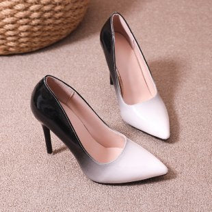 Damen elegante Lackpumps mit spitzem Zehenbereich R&B