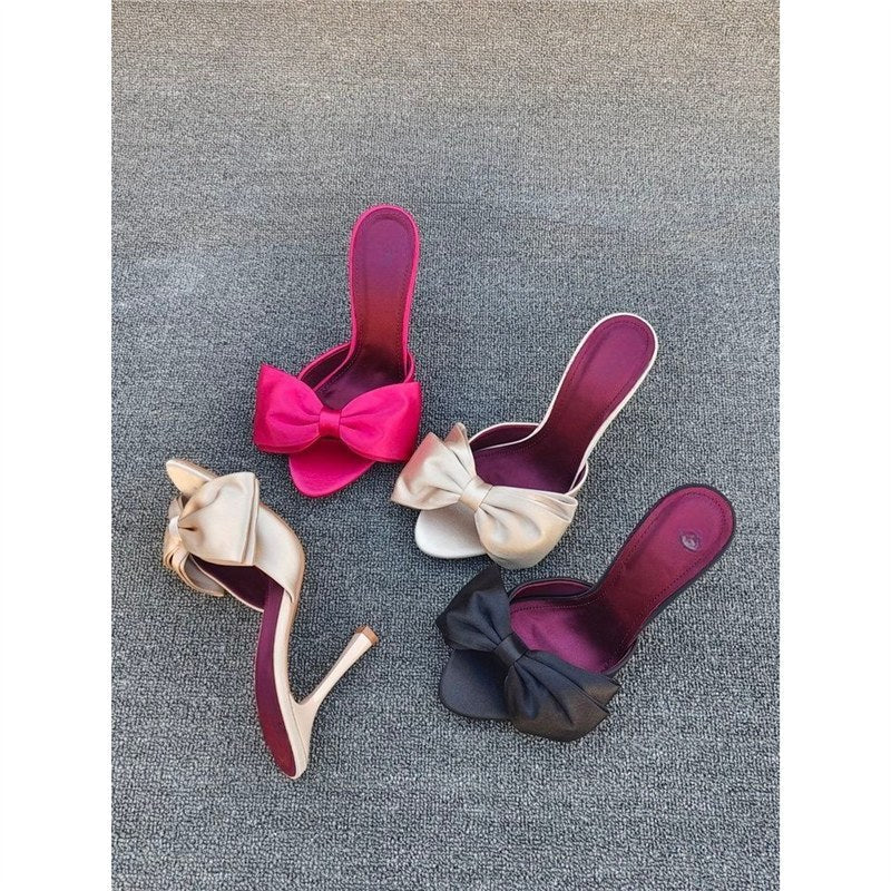 Damen High Heel Sandalen mit kunstvollem Schleifendesign R&B