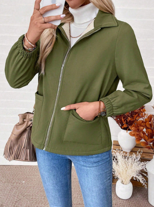 Damen Freizeitjacke mit Frontreißverschluss und praktischen Taschen R&B