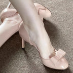 Damen elegante High-Heel Pumps mit dekorativem Schleifendesign R&B