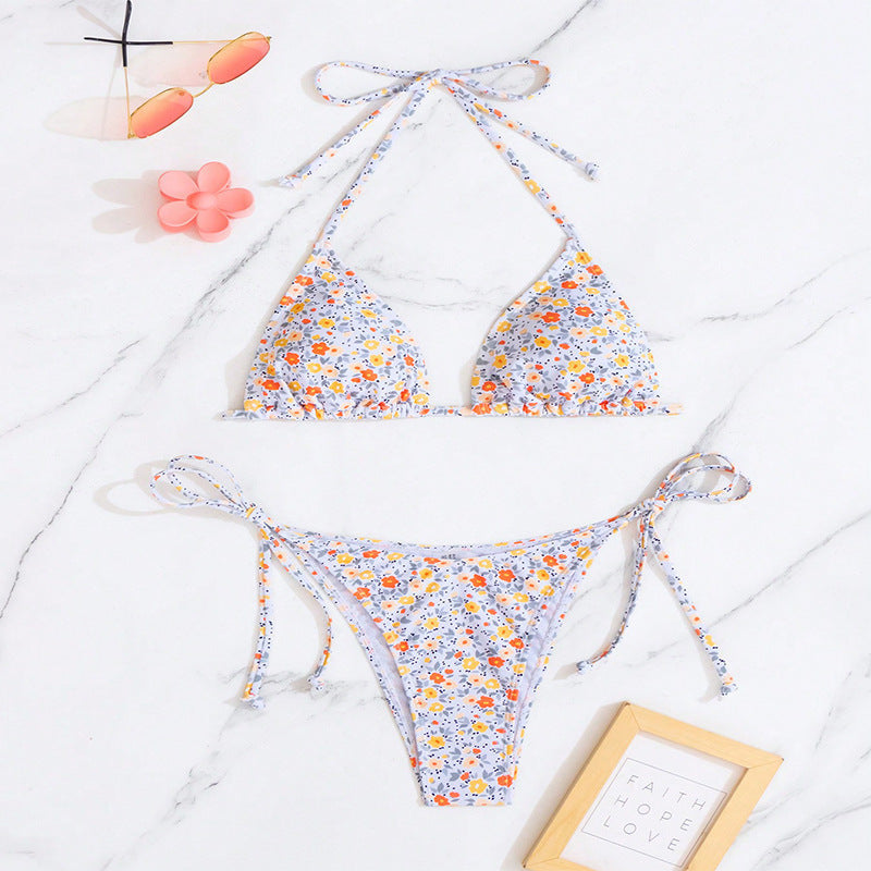 Damen Triangel-Bikini-Set mit verstellbaren BindR&Bändern R&B
