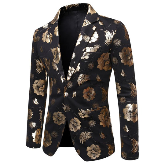 Herren Blazer mit floralem Design und elegantem Schnitt R&B