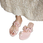 Damen Sandalen mit floralem Design und rutschfester Sohle R&B