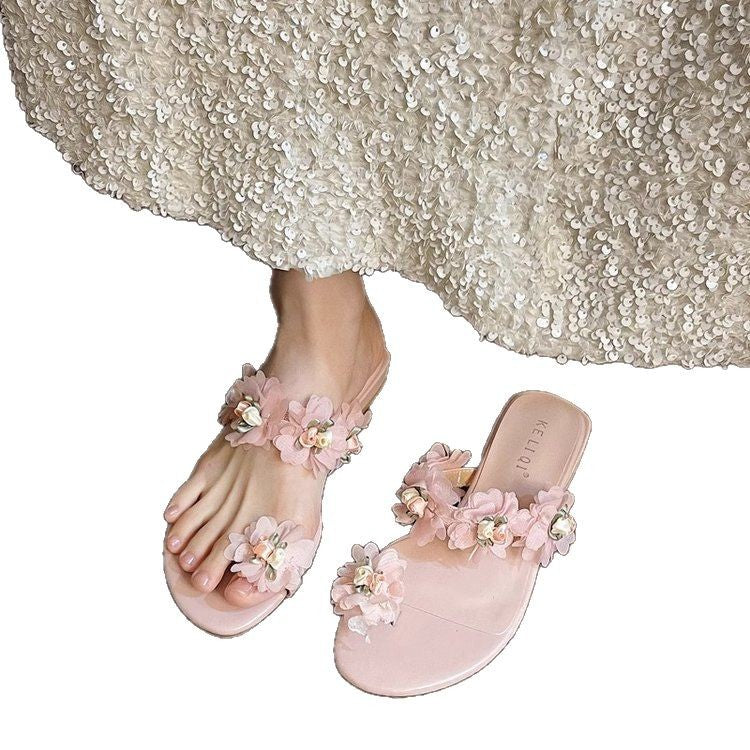 Damen Sandalen mit floralem Design und rutschfester Sohle R&B
