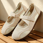 Damen nan atmungsaktive Mary-Jane-Walking-Halbschuh mit Klettverschluss und verstärkter Profilsohle R&B